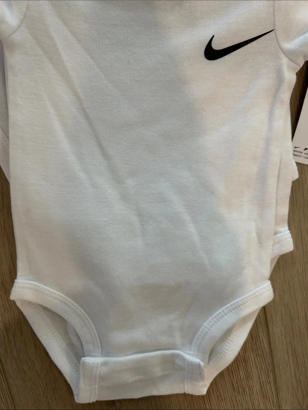 NWT Nike White Baby Bodysuit 5-Pack with Black Swoosh Logo Size 3 months